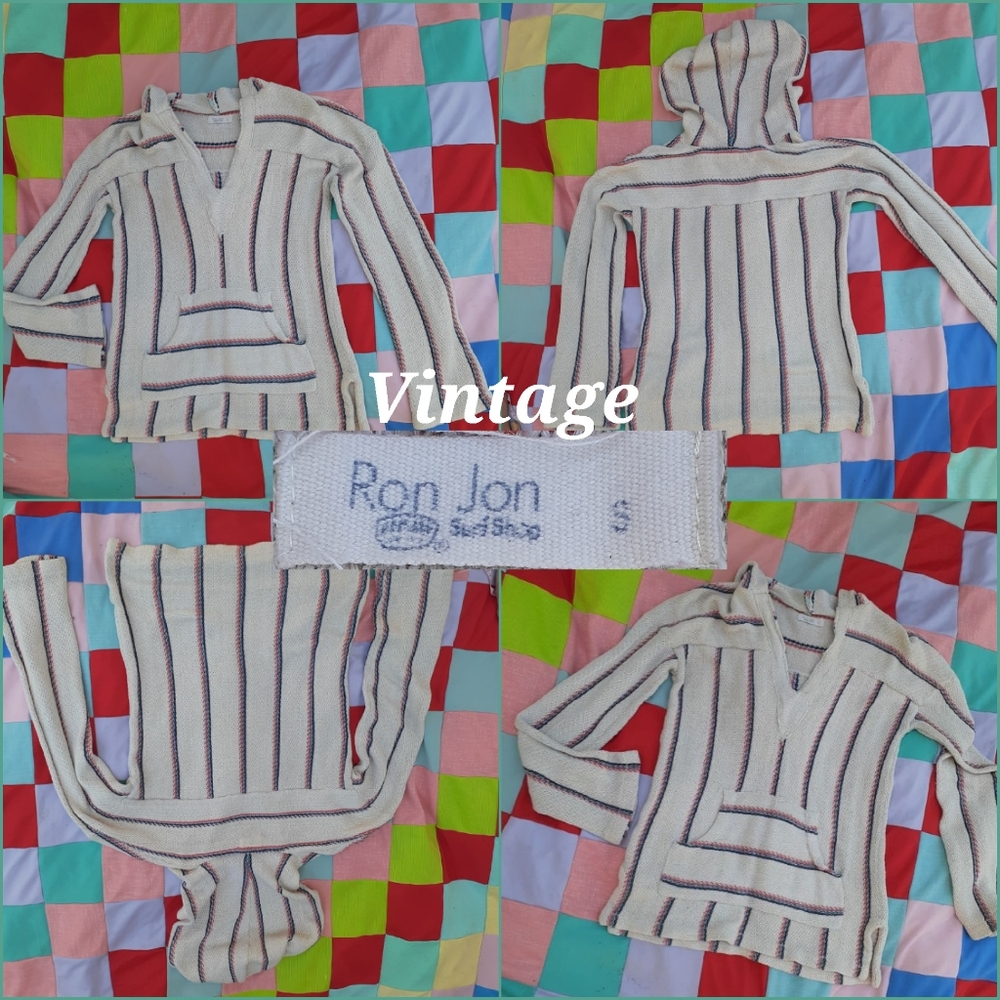 Vtg Boho Ron Jon Women's Parka Hoody